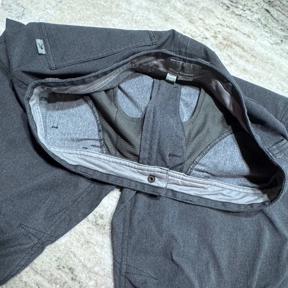 Royal Robbins Performance Pants Stretch Gray 36x30 Hiking Travel Outdoor Casual‎